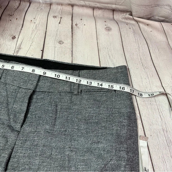 ann taylor LOFT marisa trouser sz 4 black white tweed linen blend preppy office - Picture 8 of 10